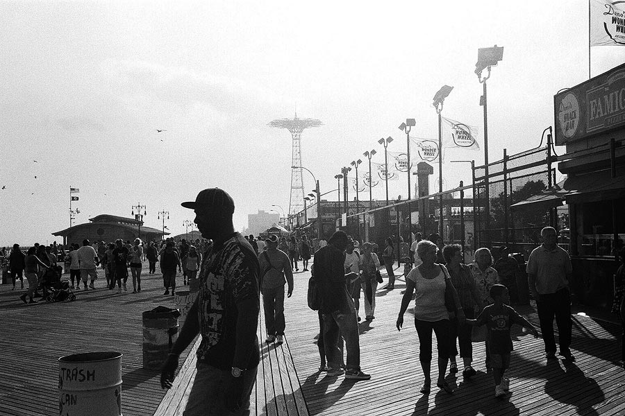 Coney Island boardwalk, NYC.